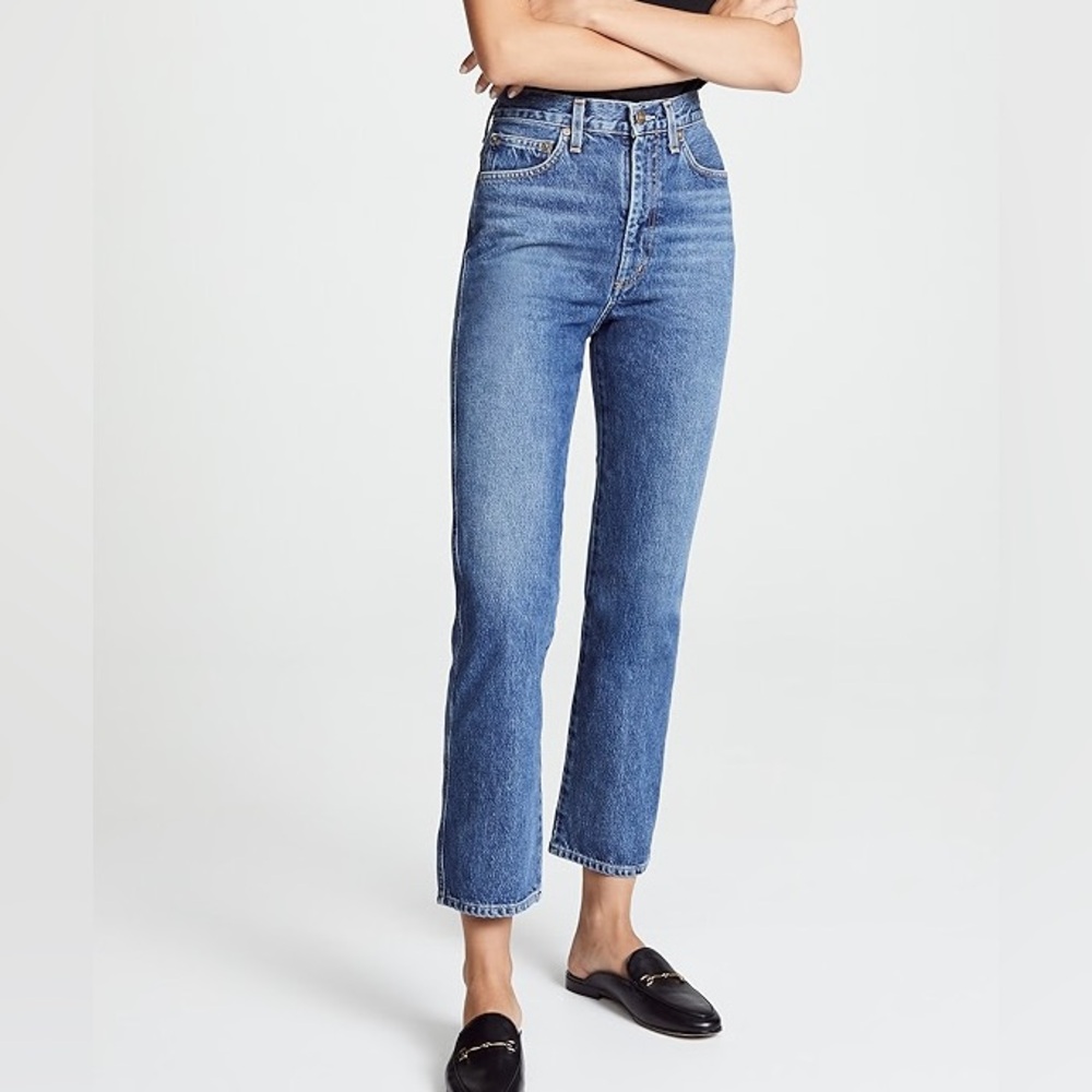 Agolde pinch waist high rise kick jeans 25